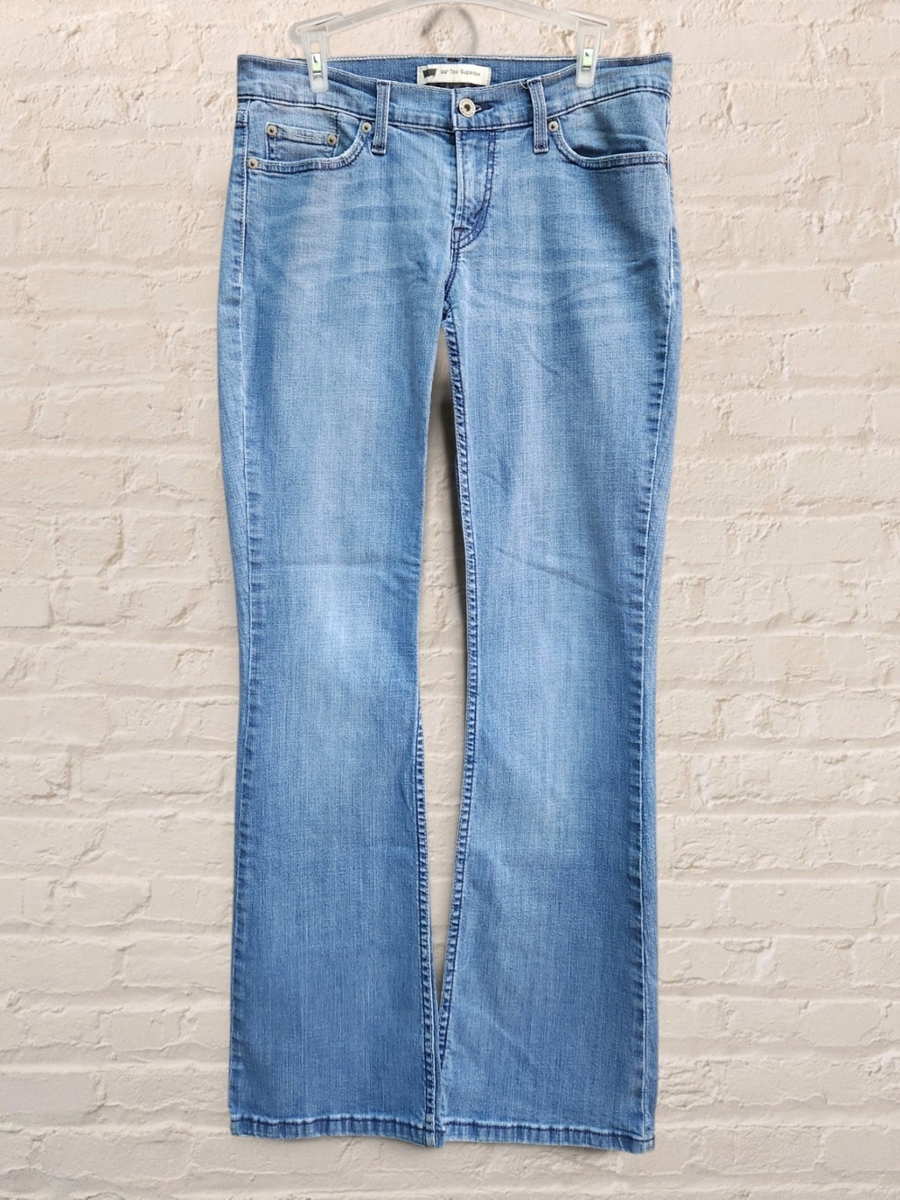Levi's 524 Too Superlow Bootcut Jeans Light Wash W29 L32 Size 9M Stretch